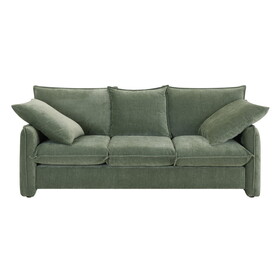 Mid-century Sofa 3 Seater Cozy Couch for Living room Apartment Lounge Bedroom, Green