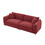 Loveseat Sofa Couch for Modern Living Room, 2 Seater Sofa for Small Detachable Sofa Cover Space Spring Cushion and Solid Wood Frame, RED W876S00188