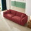Loveseat Sofa Couch for Modern Living Room, 2 Seater Sofa for Small Detachable Sofa Cover Space Spring Cushion and Solid Wood Frame, RED W876S00188