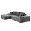 L Shape Sectional Sofa Couches Modular Sectional Living Room Sofa Set Upholstered Sleeper Sofa for Living Room, Bedroom, Salon,.GREY W876S00216