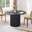 Expandable Dining Table, Solid Top Extending Table Modern Kitchen Table, Leisure Desk for Kitchen Dining Living Room Apartment.BLACK W876S00235