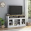 58 inch TV Stand with Storage Cabinet and Shelves, TV Console Table Entertainment Center for Living Room, Bedroom W881140535