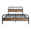 Queen Size Bed Frames with Wood Headboard and Footboard Vintage Brown W912P154431