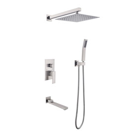 Ceiling Mounted Shower System Combo Set with Handheld and 16"Shower head W928100849