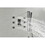 Wall Mounted Waterfall Rain Shower System with 3 Body Sprays & Handheld Shower W928100875