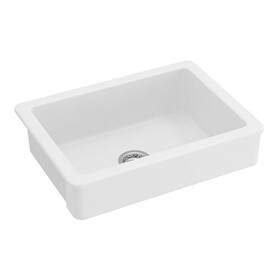 30"L x 19" W Farmhouse/Apron Front White Ceramic Kitchen Sink W928100949