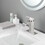 Waterfall Spout Bathroom Faucet,Single Handle Bathroom Vanity Sink Faucet W928103315