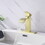 Waterfall Spout Bathroom Faucet,Single Handle Bathroom Vanity Sink Faucet W928103318
