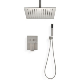Ceiling Mounted Shower System Combo Set with Handheld and 12"Shower head W928104638