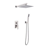 10 inch Shower Head Bathroom Luxury Rain Mixer Shower Complete Combo Set Wall Mounted W928105285