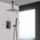 Ceiling Mounted Shower System Combo Set with Handheld and 16"Shower head W928106103