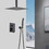 Ceiling Mounted Shower System Combo Set with Handheld and 16"Shower head W928106103