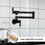 Pot Filler Faucet, Modern Brass Pot Filler Two-Attachment Wall Mount Folding Kitchen Pot Filler Swing Arm W928106356