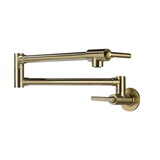 Pot Filler Faucet, Modern Brass Pot Filler Two-Attachment Wall Mount Folding Kitchen Pot Filler Swing Arm W928106357