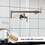 Pot Filler Faucet, Modern Brass Pot Filler Two-Attachment Wall Mount Folding Kitchen Pot Filler Swing Arm W928106360