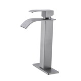 Waterfall Spout Bathroom Faucet,Single Handle Bathroom Vanity Sink Faucet W928106425