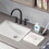 Two Handle High Arc Widespread Bathroom Sink Faucet 3 Hole W928107293