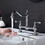 Double Handle Widespread Kitchen Faucet with Traditional Handles W928111293