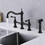 Bridge Dual Handles Kitchen Faucet with Pull-Out Side Spray in W928111489