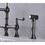 8 inch Centerset Bridge Kitchen Faucet with Brass Side Sprayer 2 Handles 4 Holes Antique Classic Heritage Deck-Mount Kitchen Sink Faucet W928111490