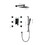 Wall Mounted Waterfall Rain Shower System with 3 Body Sprays & Handheld Shower W928114824