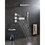 Wall Mounted Waterfall Rain Shower System with 3 Body Sprays & Handheld Shower W928115072