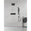 Shower System Square Bathroom Luxury Rain Mixer Shower Combo Set Pressure Balanced Shower System with Shower Head, Hand Shower, Slide Bar, Shower Arm, Hose, and Valve Trim W928115128