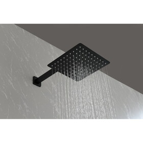 Brass Matte Black Shower Faucet Set Shower System 10 inch Rainfall Shower Head with Handheld Sprayer Bathroom Luxury Rain Mixer Combo Set, Rough-in Valve Included, W928115130