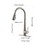 Kitchen Faucet with Pull Down Sprayer Brushed Nickel, High Arc Single Handle Kitchen Sink Faucet with Deck Plate, Commercial Modern Stainless Steel Kitchen Faucets W92850145