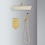 10 inch Shower Head Bathroom Luxury Rain Mixer Shower Complete Combo Set Wall Mounted W92851562