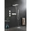 Wall Mounted Waterfall Rain Shower System with 3 Body Sprays & Handheld Shower W92864237