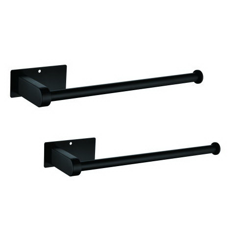 Black Paper Towel Holder Wall Mount - under Cabinet Self Adhesive