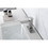 Waterfall Spout Bathroom Faucet,Single Handle Bathroom Vanity Sink Faucet white W92867783