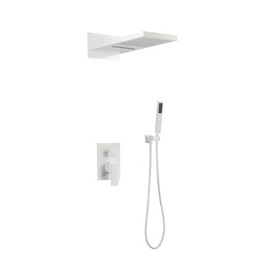 Shower System,Waterfall Rainfall Shower Head with Handheld, Shower Faucet Set for Bathroom Wall Mounted W92869302