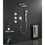Shower System with Shower Head, Hand Shower, Slide Bar, Bodysprays, Shower Arm, Hose, Valve Trim, and Lever Handles W92869312