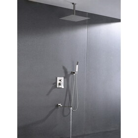 Ceiling Mounted Shower System Combo Set with Handheld and 16"Shower head W92877476