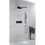 Shower System Square Bathroom Luxury Rain Mixer Shower Combo Set Pressure Balanced Shower System with Shower Head, Hand Shower, Slide Bar, Shower Arm, Hose, and Valve Trim W92880683