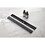 Linear Shower Drain with Removable Quadrato Pattern Grate, 304 Stainless Shower Drain Included Hair Strainer and Leveling Feet W92891545