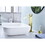 Waterfall Spout Bathroom Faucet, Single Handle Bathroom Vanity Sink Faucet W928P151420