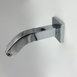 Square Shower Arm with Flange, 1/2 NPT Tapered Threads, Rain Shower Head Arm, Wall Mount Shower Extension Arm W928P197802