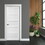 CRAZY ELF 24" x 80" Five Grid Primed Standard Door Slab, DIY Unfinished Solid Wood Paneled Door, Interior Single Door Slab, Pre-Drilled Ready to assemble W936104299