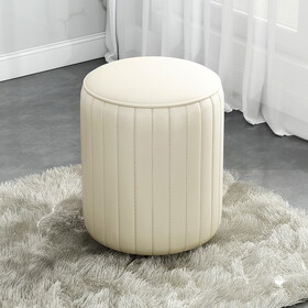 CRAZY ELF Soft Leather Makeup Stool, Bedroom Light Luxury Dressing Stool, Internet Celebrity Cute Girl Nail Stool, Comfortable and Practical Footstool, Casual Stool. W936110432