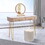 CRAZY ELF Soft Leather Makeup Stool, Bedroom Light Luxury Dressing Stool, Internet Celebrity Cute Girl Nail Stool, Comfortable and Practical Footstool, Casual Stool. W936110432