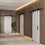CRAZY ELF 24" x 80" Five Panel Real Primed Door Slab + 6.6FT Barn Door Sliding Hardware + Adjustable Floor Guider + Pull Handle, DIY Unfinished Paneled Door, Interior Barn Door, Moisture-proof