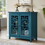 W965122597 Teal Blue+MDF+glass+Primary Living Space+Adjustable Shelves