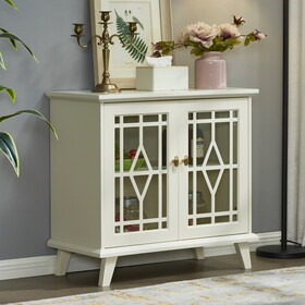 Storage Cabinet with Shelf, White Sideboard Cabinet for Living Room, Hallway, Dining Room, Entryway W965141553