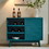 36" Sideboard Buffet Cabinet with Wine Storage shelf, Storage Cabinet with Wine Glass Holder Organizer W965141568