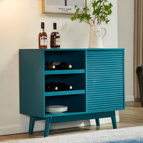36" Sideboard Buffet Cabinet with Wine Storage shelf, Storage Cabinet with Wine Glass Holder Organizer W965141568