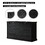 53" TV Console/Storage Buffet Cabinet/Sideboard, Black- Wood Grain Finish W96594699