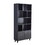 Bookcase, Bookshelf with Doors, Black